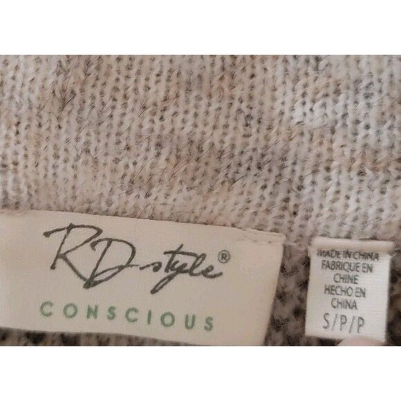 Rd Style Womens Cowl Neck Sweater Small Leopard Cozy Soft Sustainable Oversized - Picture 8 of 8